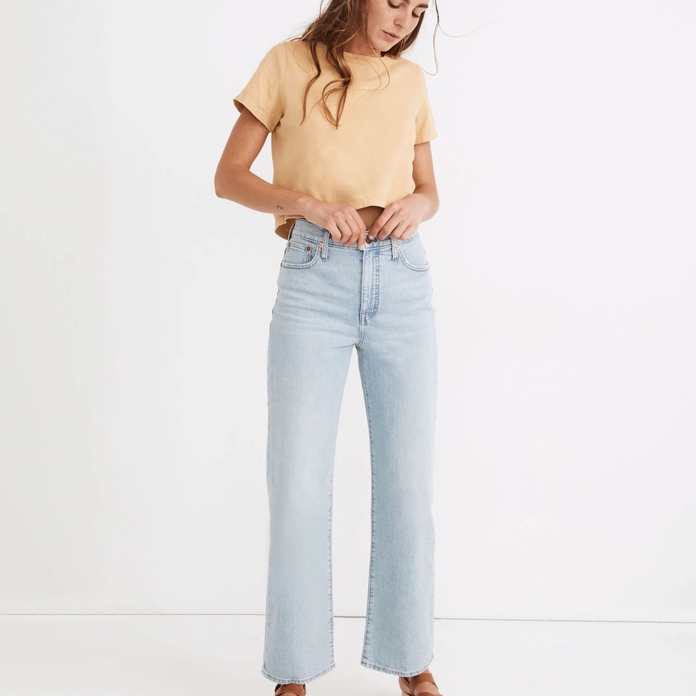 Madewell Slim Wide-Leg Full-Length Jeans in Edmunds Wash size 23